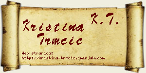 Kristina Trmčić vizit kartica